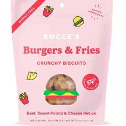 Bocce's Bakery Burgers & Fries Crunchy Biscuits Dog Treats (5 oz)