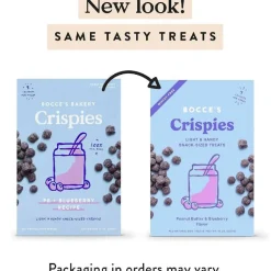 Bocce's Bakery Peanut Butter & Blueberry Crispies Treats For Dogs (10 oz)