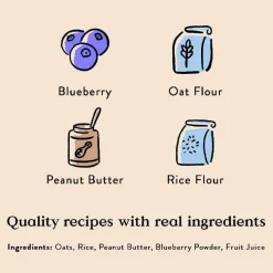 Bocce's Bakery Peanut Butter & Blueberry Crispies Treats For Dogs (10 oz)