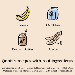 Bocce's Bakery Peanut Butter Banana Chip Soft & Chewy Treats For Dogs (6 oz)