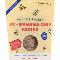 Bocce's Bakery Peanut Butter Banana Chip Soft & Chewy Treats For Dogs (6 oz)