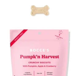 Bocce's Bakery Pumpk'n Harvest Pumpkin, Apple, & Cranberry Crunchy Biscuit Dog Treats (12 oz)