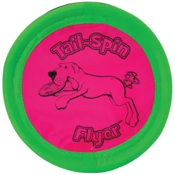 Booda Tail-Spin Flyer Soft Bite Frisbee Toy For Dogs- Color Varies