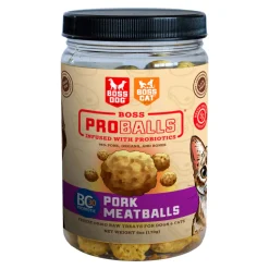 Boss Dog Proballs Freeze Dried Raw Pork Meatballs with Probiotics Treats for Dogs & Cats
