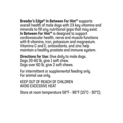 Breeder's Edge In Between For Him- Male Multivitamin For Medium & Large Dogs