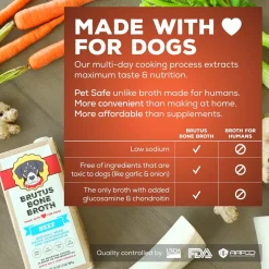 Brutus Broth Beef Bone Broth Hip & Joint Formula with Glucosamine for Dogs (32 oz)