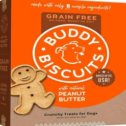 Buddy Biscuits Oven-Baked Grain Free Crunchy Peanut Butter Dog Treats (14 oz)