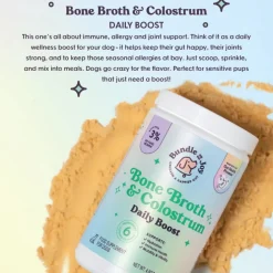 Bundle x Joy Bone Broth & Colostrum Daily Boost Supplemet for Dogs (4.8 oz)