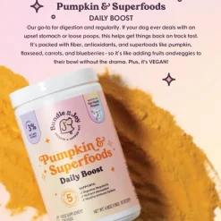 Bundle x Joy Pumpkin & Superfoods Daily Boost Supplemet for Dogs (4.8 oz)