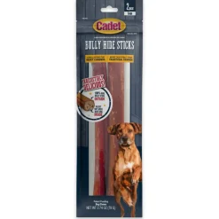 Cadet Bully Hide Sticks All-Natural Chews for Dogs, Large
