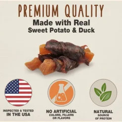 Cadet Gourmet Sweet Potato & Duck Wrapped Treats for Dogs