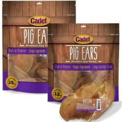 Cadet Natural Pig Ears for Dogs (12 ct)