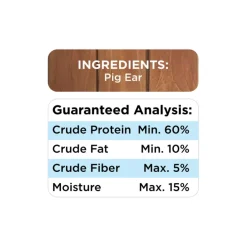 Cadet Natural Pig Ears for Dogs (12 ct)