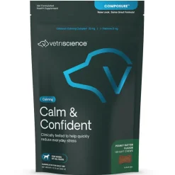Calm & Confident Chews for Dogs Peanut Butter Flavor