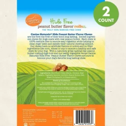 Canine Naturals Hide Free Peanut Butter Flavor Rolls Dog Treats (2 Medium Rolls)