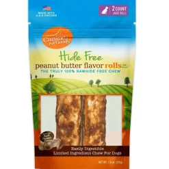Canine Naturals Hide Free Peanut Butter Flavor Rolls Dog Treats
