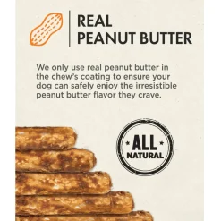 Canine Naturals Hide Free Peanut Butter Flavor Rolls Dog Treats