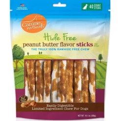Canine Naturals Hide Free Peanut Butter Flavor Sticks Treats For Dogs
