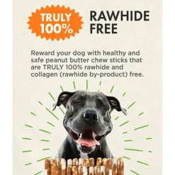 Canine Naturals Hide Free Peanut Butter Flavor Sticks Treats For Dogs