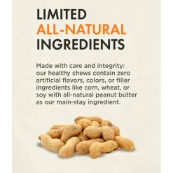 Canine Naturals Hide Free Peanut Butter Flavor Sticks Treats For Dogs