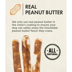 Canine Naturals Hide Free Peanut Butter Flavor Sticks Treats For Dogs
