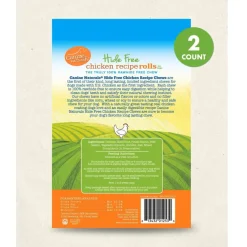 Canine Naturals RawHide-Free Chicken Recipe Rolls Dog Treats (2 Medium Rolls)