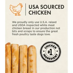 Canine Naturals Raw-Hide Free Chicken Recipe Rolls Dog Treats