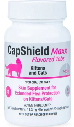 CapShield Maxx Flea Protection Supplement for Cats 7-15 lb (6 tablets)