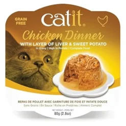 Catit Chicken Dinner with Liver & Sweet Potato, 2.8-oz