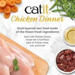 Catit Chicken Dinner with Tuna & Kale Wet Cat Food (2.8 oz)