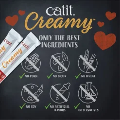 Catit Creamy Chicken & Shrimp Flavor Lickable Treats For Cats