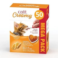 Catit Creamy Lickable Cat Treats, 0.5-oz tubes