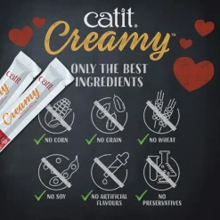 Catit Creamy Superfood Chicken Recipe with Coconut & Kale Lickable Treats for Cats