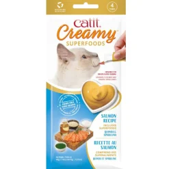 Catit Creamy Superfood Salmon Recipe with Quinoa & Spirulina Lickable Treats for Cats
