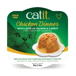 Catit Dinner Variety Pack Grain-Free Chicken Wet Cat Food Topper (2.6 oz can, case of 12)