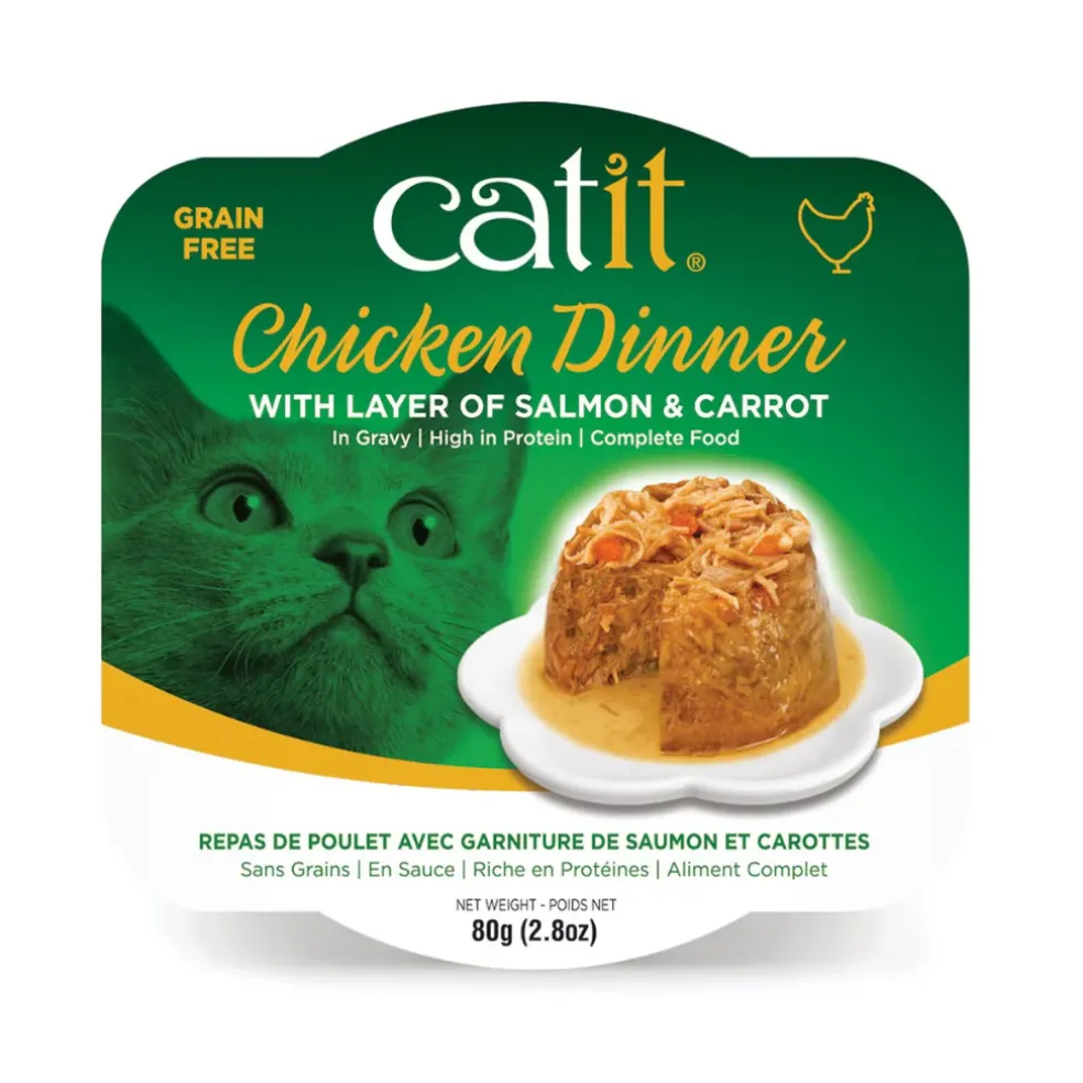Catit Dinner Variety Pack Grain-Free Chicken Wet Cat Food Topper (2.6 oz can, case of 12)