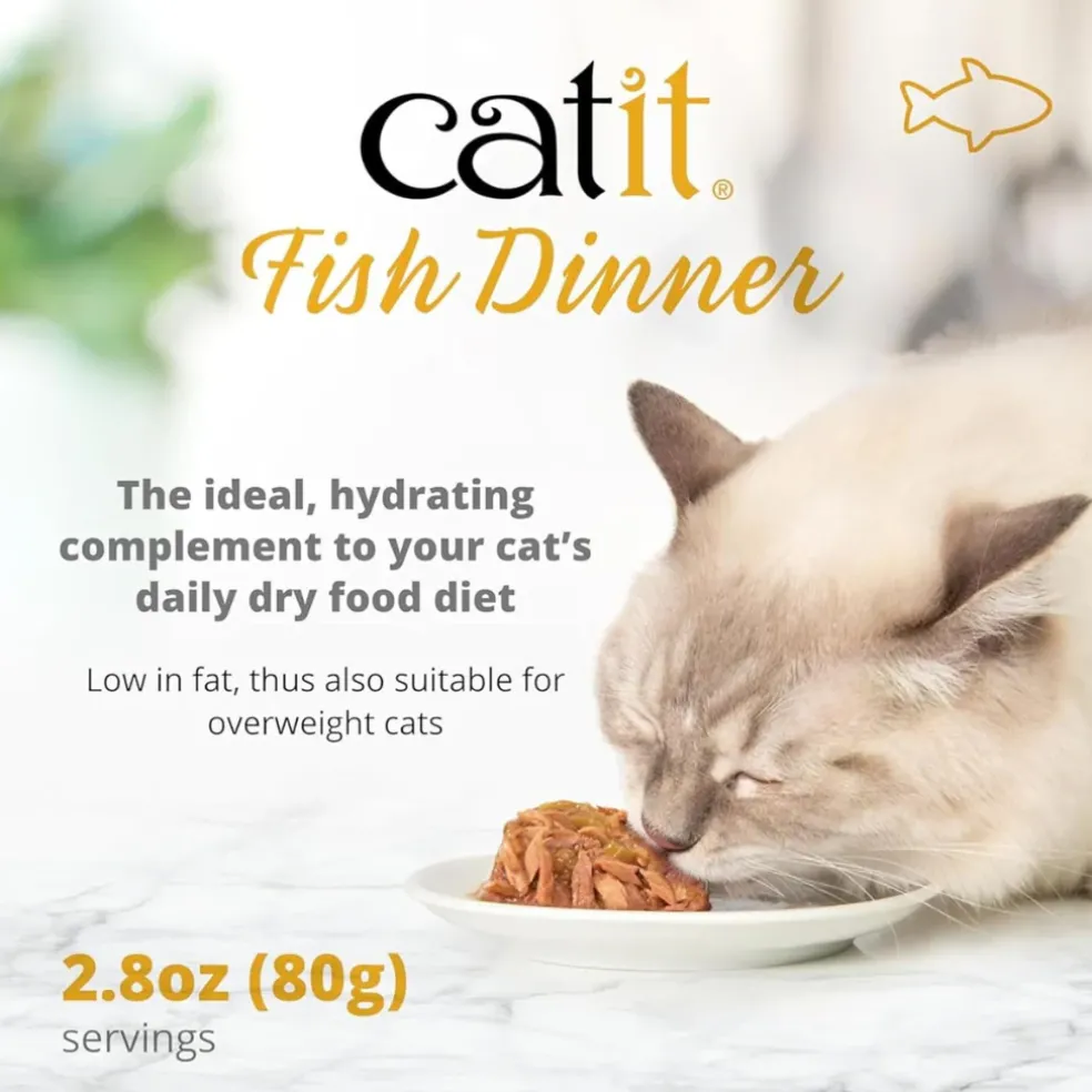 Catit Fish Dinner with Tuna & Carrot, 2.8-oz