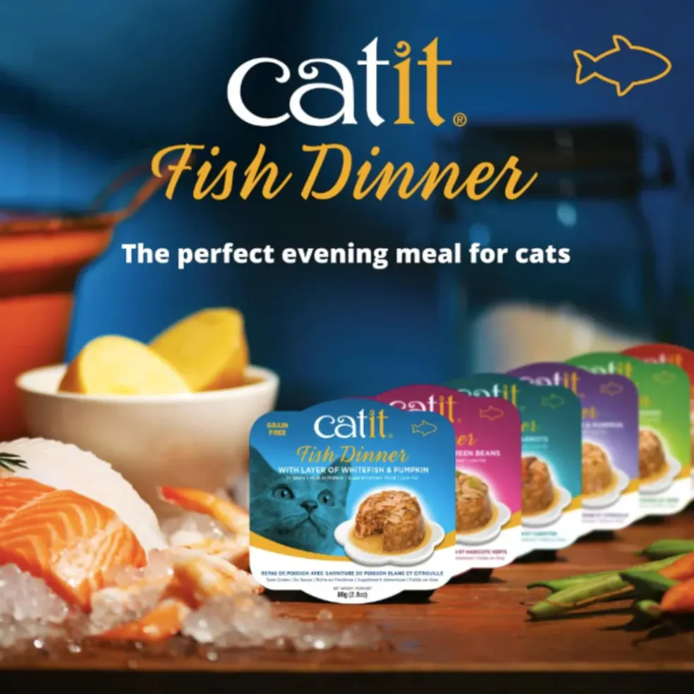 Catit Fish Dinner with Tuna & Carrot, 2.8-oz