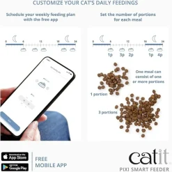 Catit PIXI Smart Feeder, App-Controlled Automatic Cat Feeder
