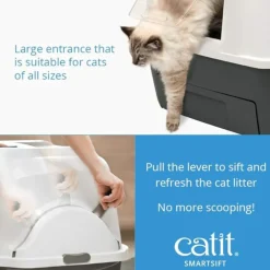 Catit Smartsift Easy Scoop Automatic Sifting Cat Litter Box