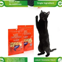 Cat-Man-Doo Life Essentials Freeze-Dried Wild Alaskan Salmon Treats For Cats & Dogs
