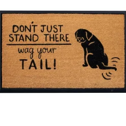 4 Cats & Dogs Wag Your Tail Rectangular Entrance Mat