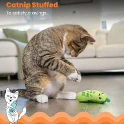 Catstages Crunchy Pickle Kicker Plush Cat Toy with Catnip