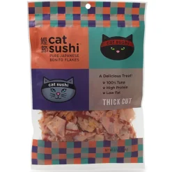 Cat Sushi THICK CUT Pure Japanese Bonito Flakes Treats for Cats (0.7 oz)
