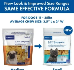 C.E.T. Enzymatic Dental Chews for Small Dogs 11-25 lbs
