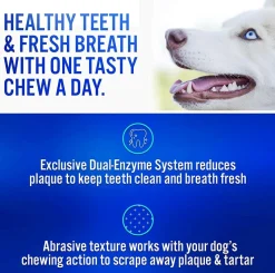 C.E.T. Enzymatic Dental Chews for Medium Dogs 26-50 lbs