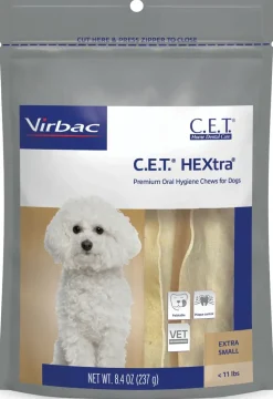 C.E.T. HEXtra Dental Chews for Extra Small Dogs Under 11 lbs