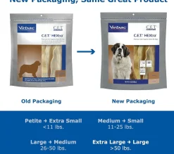 C.E.T. HEXtra Dental Chews for Large Dogs Over 50 lbs