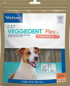 C.E.T. VeggieDent Flex + Joint Health for Small Dogs 11-25 lbs