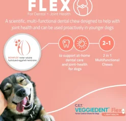 C.E.T. VeggieDent Flex + Joint Health for Extra Small Dogs Under 11 lbs